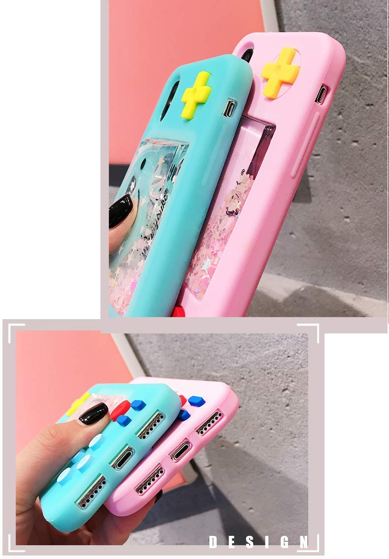 Unnfiko Squishy 3D Cartoon Game Case Compatible With Iphone 11 Pro, Creative Liquid Stars Funny Play Case Soft Rubber Protective