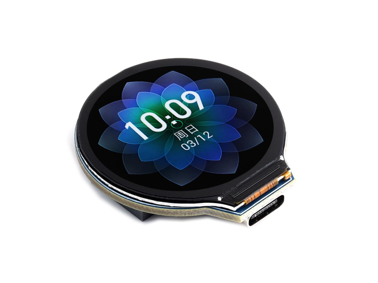 waveshare ESP32-S3 Development Board Onboard 1.28inch Round LCD Display,32-bit LX7 Dual-core Processor,Support 2.4 GHz Wi-Fi and