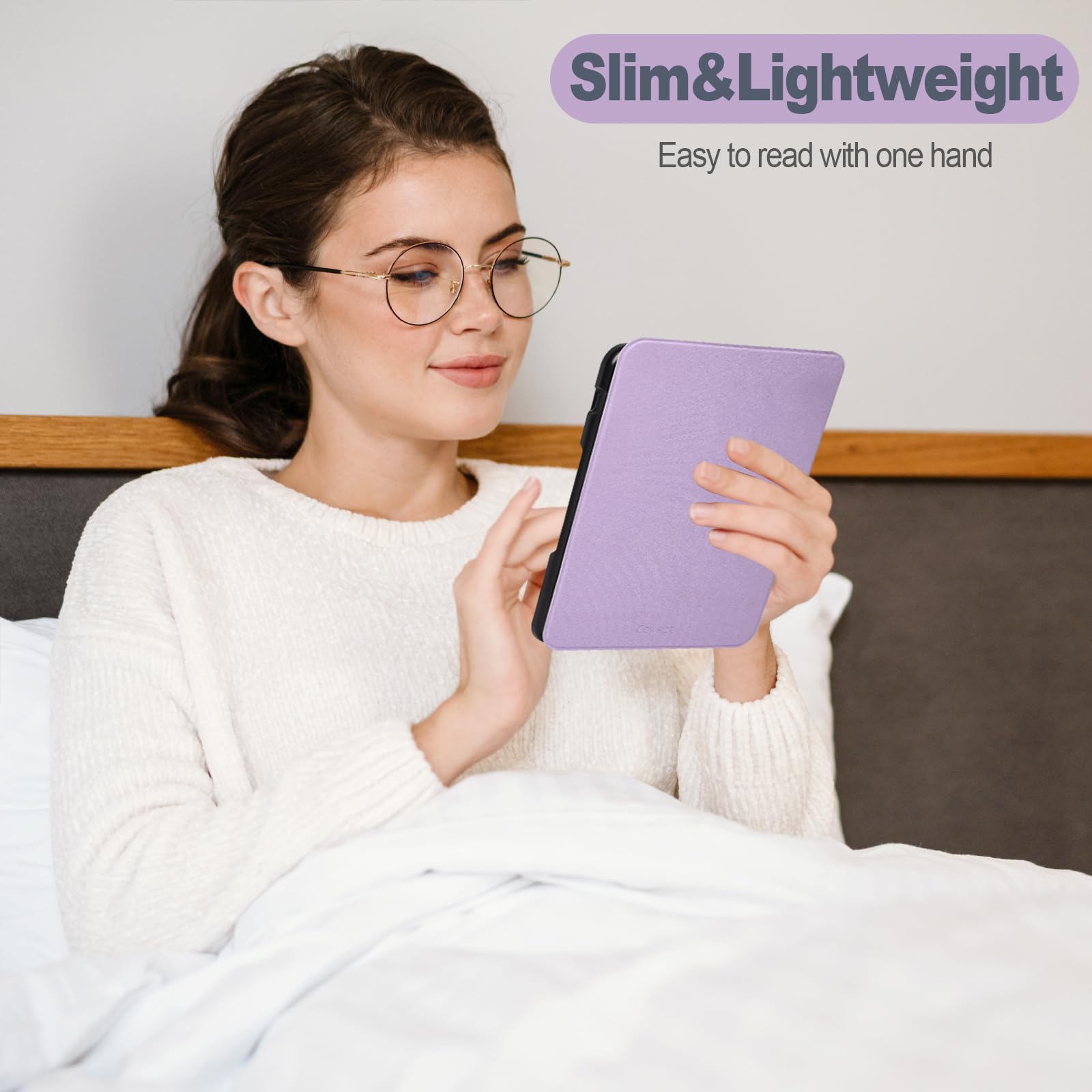 Caweet Case For Nook Glowlight 4 Plus 7.8'' 2023 Release, Ultra Lightweight Pu Leather Shell Cover With Magnetic Closure, Glitte