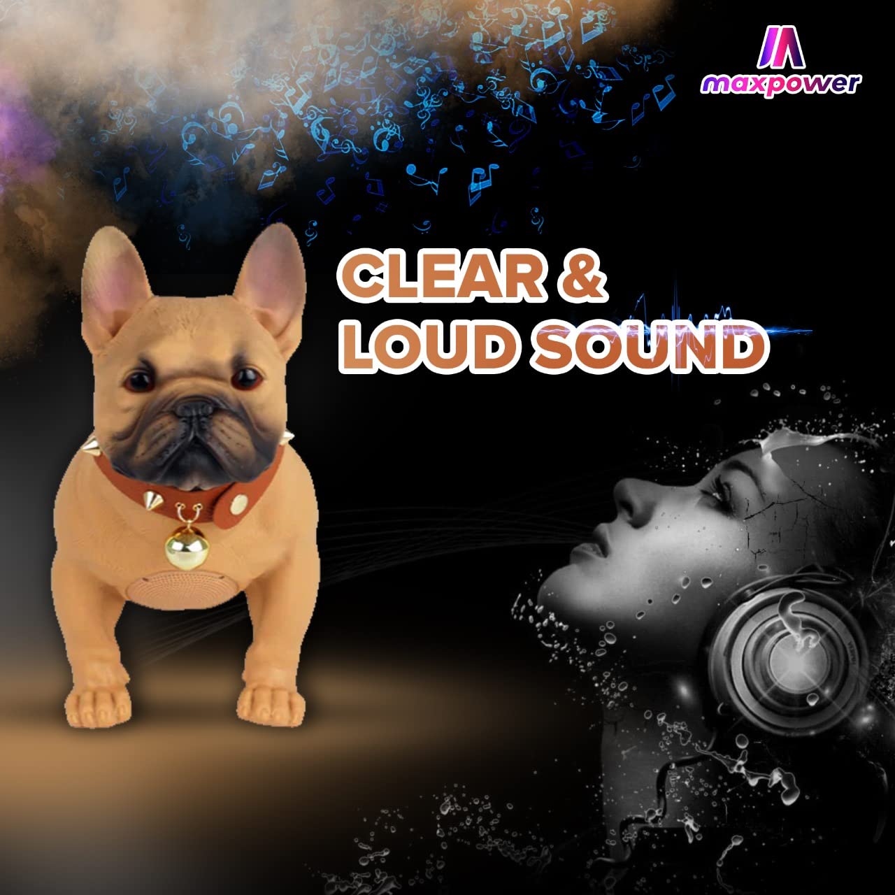 Max Power Bulldog Style Speaker   Md568 Bluetooth Speaker System  Bulldog Speaker With Rechargeable Battery   Bluetooth Speaker