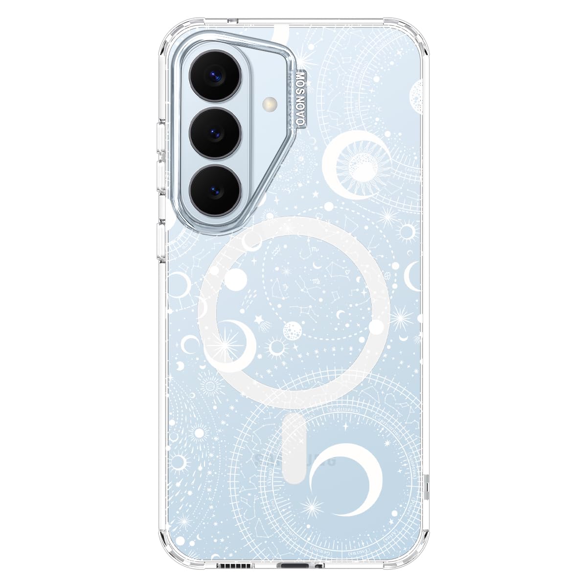 MOSNOVO for Samsung Galaxy S26 Clear Case, Fit for MagSafe, 6.6ft Military-Grade Shockproof Magnetic Protective Phone Cover,Cons