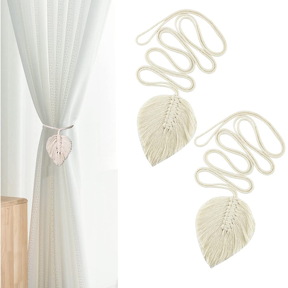 MAKNGRID (892104 Curtain Holdback Tassels for Light Curtains or Screens Decorative Curtain HandKnitted Cord Tiebacks for Baby N
