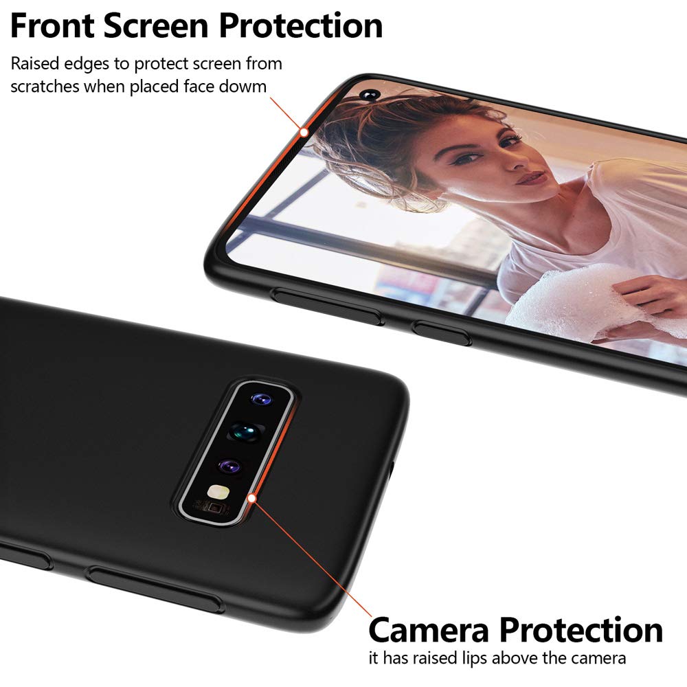 Snosho Galaxy S10 Slim Phone Case,Thin Soft Tpu Skin Silicone Flexible Gel Lightweight Anti Scratch Shockproof Protective Cases