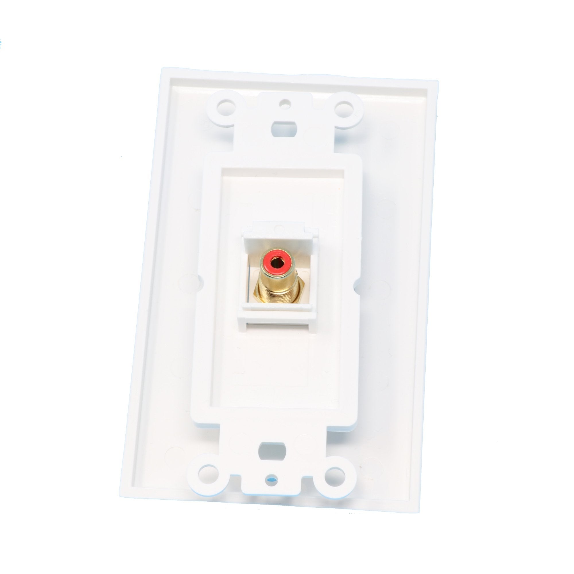 Riteav   1 Rca Red For Subwoofer Audio Port Wall Plate Decorative   White