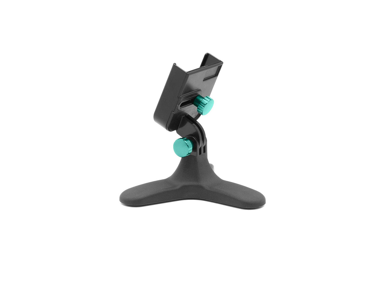 Weathertech Deskfone   Universal Desktop Cell Phone Holder (Turquoise Billet Knobs)