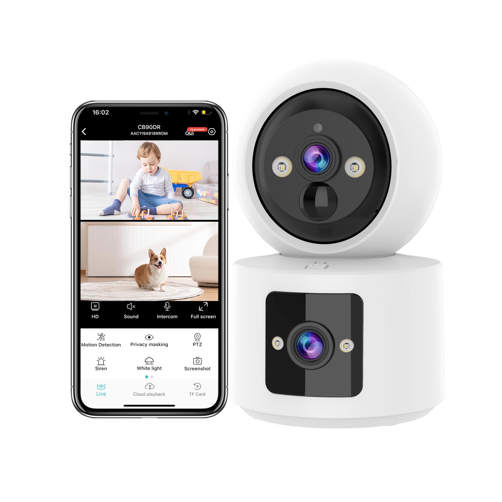 Vstarcam Cameras For Home Security, Wifi Indoor Camera Wireless With Ai Motion Detection, Battery Powered One Touch Call, Pet/Ba