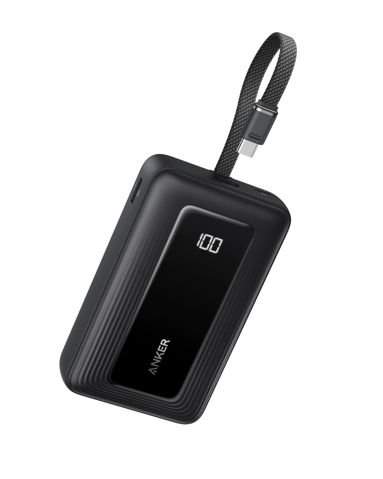 Anker Zolo Power Bank, 20,000mAh 45W Max Fast Portable Charger with Built-in USB-C Cable, USB C&A, 40W Battery Pack for iPhone 1
