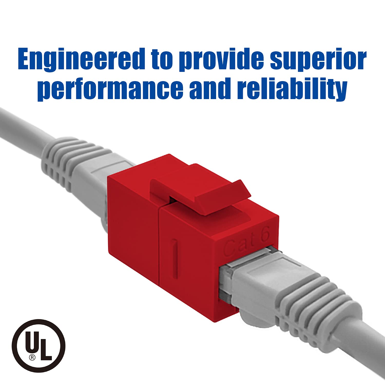 Beszin Cat.6 Rj45 Inline Coupler With Keystone Latch, Female Female [50 Micron Gold Plated] (5 Pack, Black)