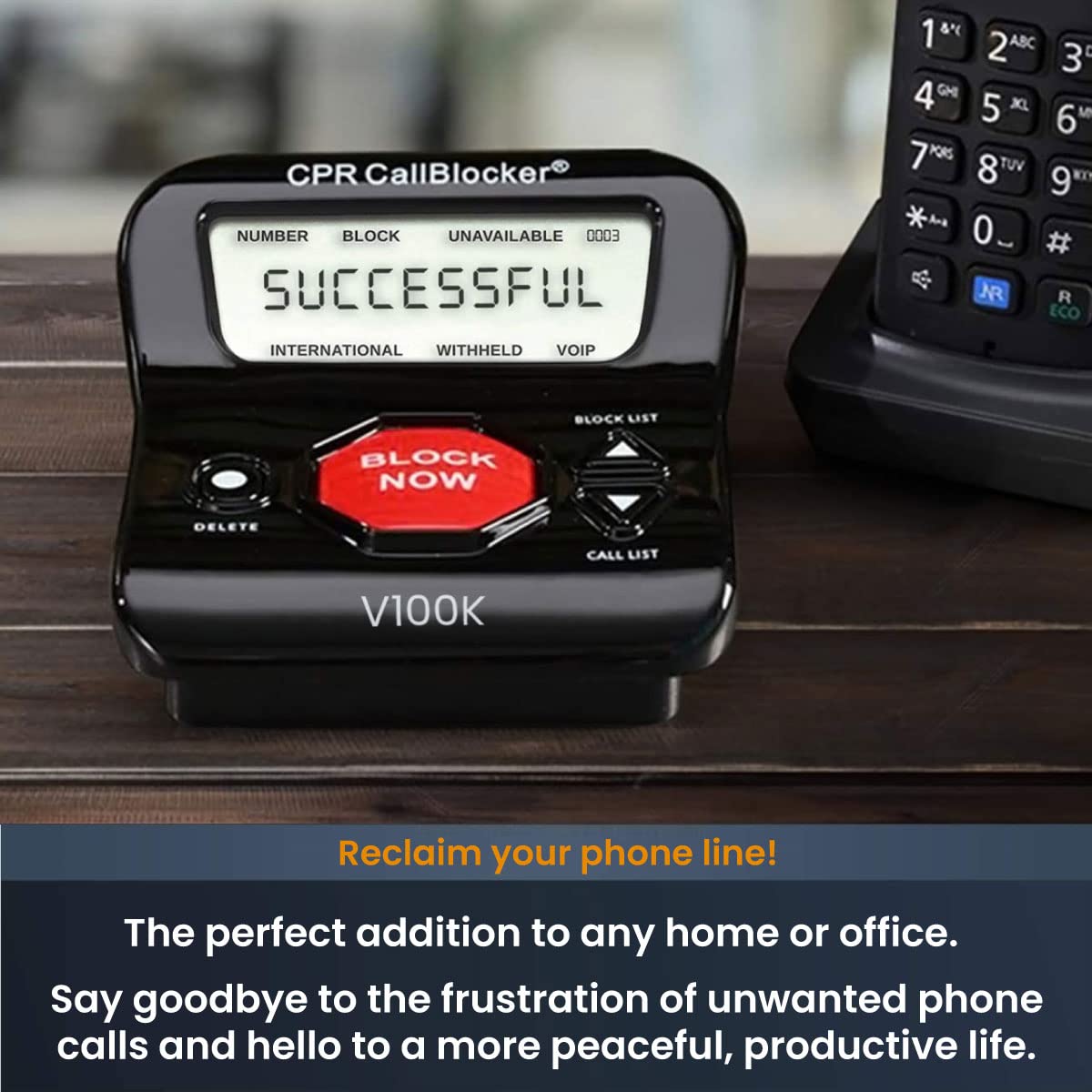 Cpr V100K Spam Call Blocker For Landline Phones   Stop All Unwanted Calls At A Touch Of A Button   Scam Call Blocker For Home Ph