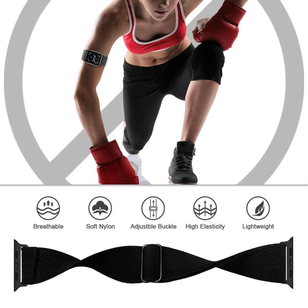 Ifcase Elastic Armband Compatible With Apple Watch 49Mm 45Mm 44Mm 42Mm Iwatch Series Ultra 8 7 6 Se 5 4 3 2 Strap, Sport Workout