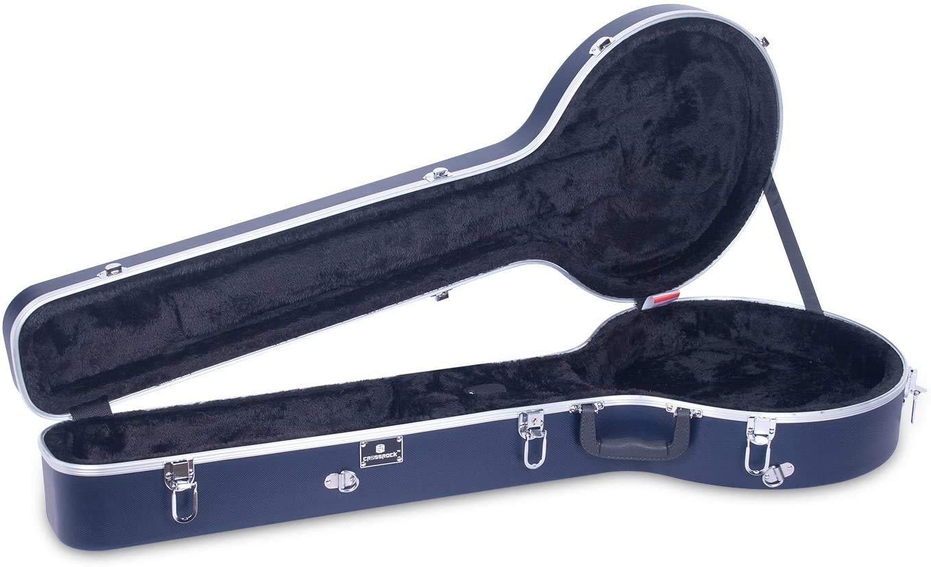Crossrock Abs Molded Hardshell Case For 5-String Resonator, Gibson Tenor Banjo, Backpack Style(Cra861Bjbl)