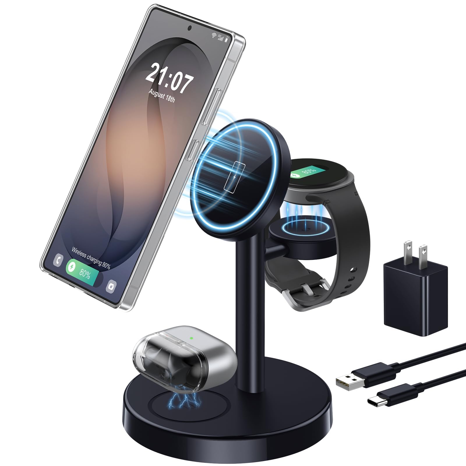 Aeinidi Super Fast Strong Magnetic Wireless Charger for Samsung