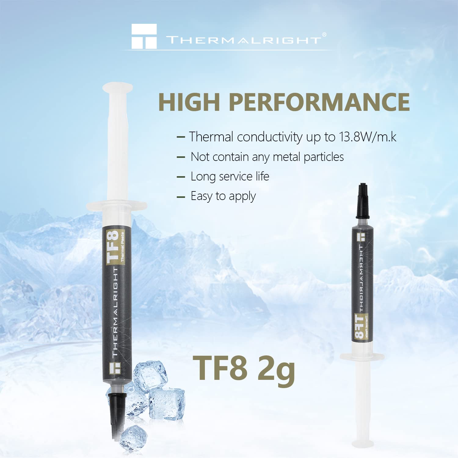 Thermalright Tf7 2G Thermal Paste Compound For Coolers,Thermal Conductivity Is 12.8W/M.K 2 Grams, With A Spatula Tool(Tf7 2G)