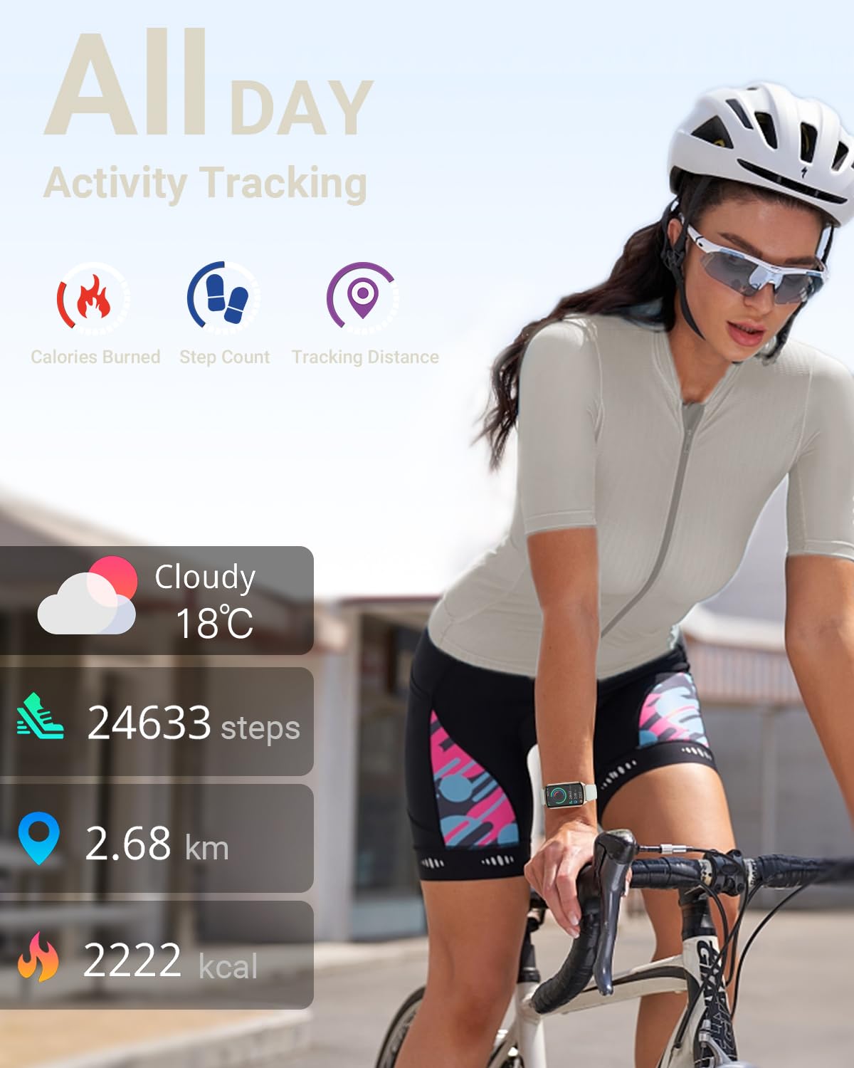 Amzhero Health Fitness Tracker With 24/7 Heart Rate, Blood Oxygen, Blood Pressure, Sleep Tracker, 5Atm Waterproof Activity Track