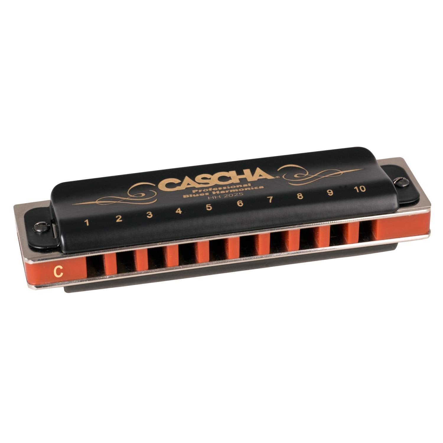 Cascha Professional Blues Harmonica, Key Of C With Case And Cleaning Cloth, Black (Hh 2025)