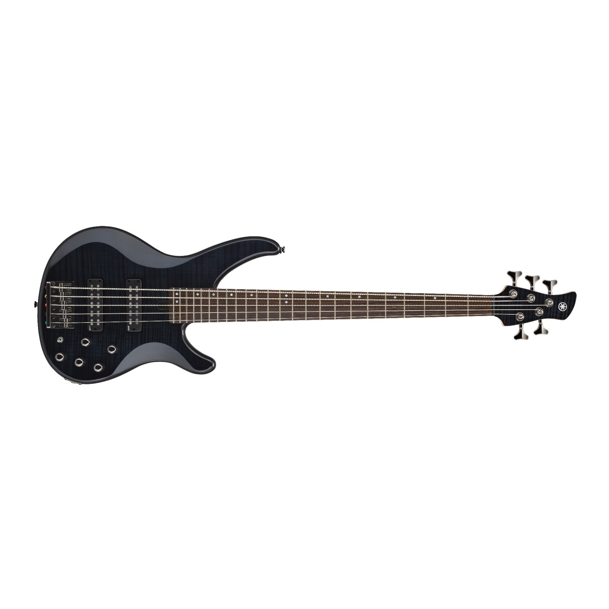 Yamaha Trbx605 5 String Flamed Maple Bass Guitar, Translucent Black