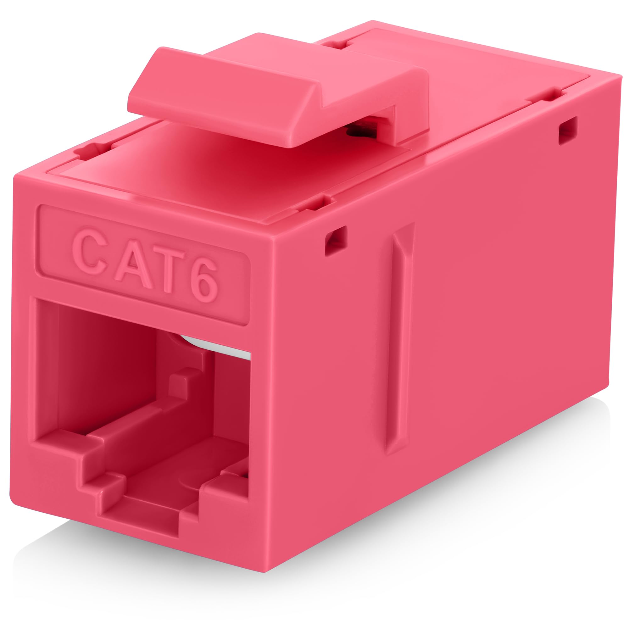 Everest Media Solutions Rj45 Cat6 Keystone Coupler In Pink   24 Pack   Female To Female Ethernet Keystone Jack For Standard Wall