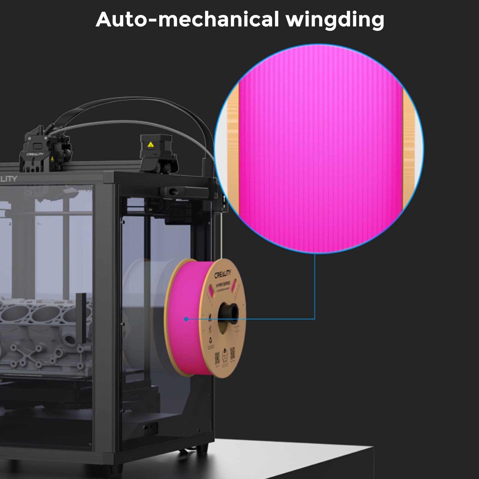 Comgrow Hyper Filament Pla Purple,10X Faster Print, High Speed 30 600Mm/S 3D Printer Filament, For Creality K1, K1 Max, Bambu La