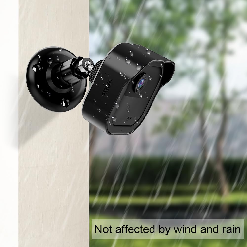 Gresur All New Blink Camera Wall Mount For Blink Outdoor (4Th & 3Rd Gen) Camera,Weatherproof Protective Cover And 360 Degree Adjustable Mount (Black, 2 Pack)