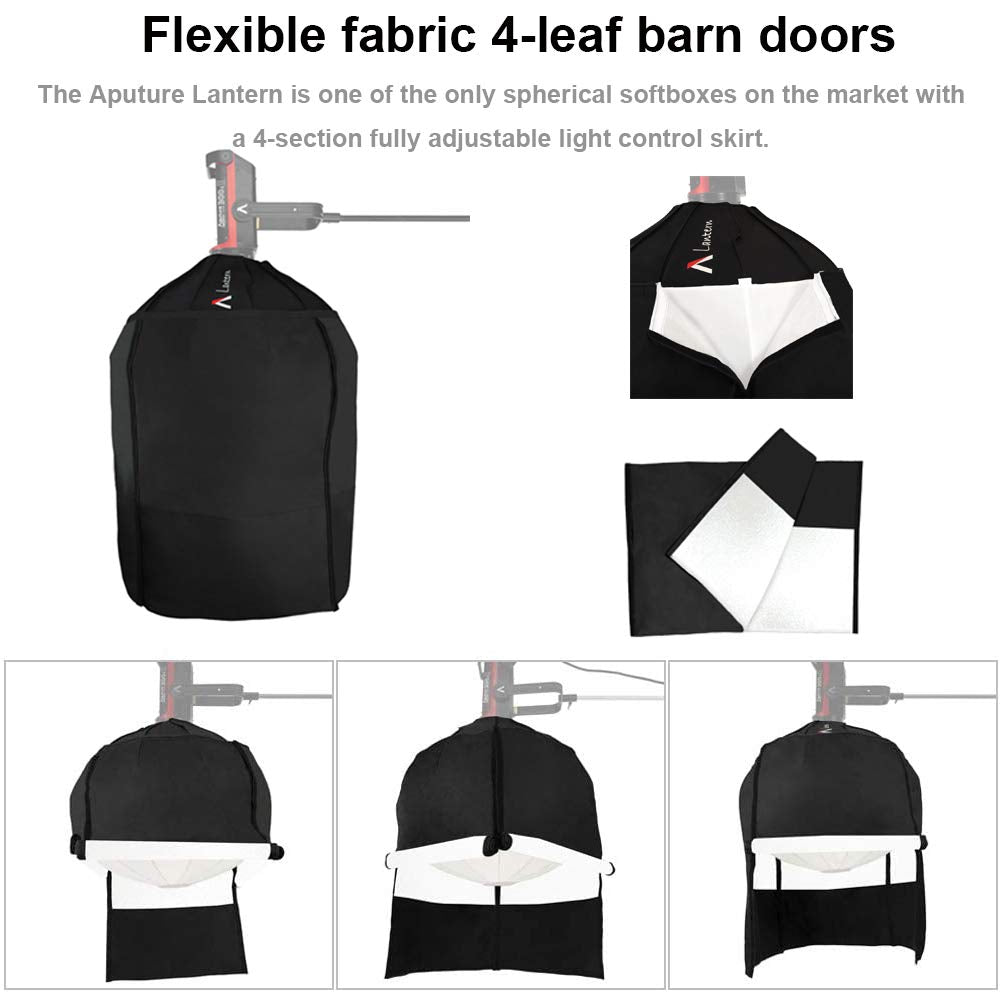 Aputure Lantern Softbox Soft Light Modifier,26Inch, Quick-Setup Quick-Folding Aputure Space Light Upgraded For Aputure 300D Mark