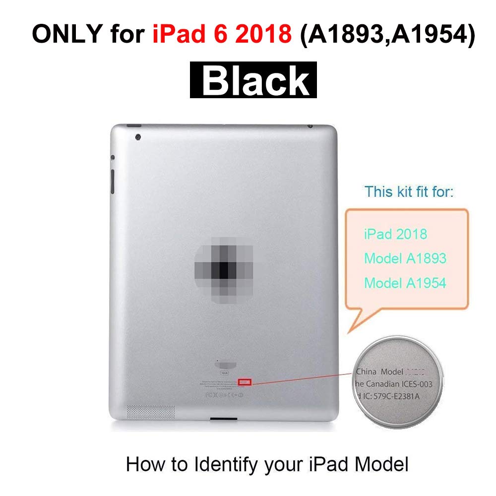 For Ipad 6 (6Th Gen 2018) A1893 A1954 Screen Replacement Glass Touch Digitizer Repair Kit With Home Button & Tools   Only For Ip