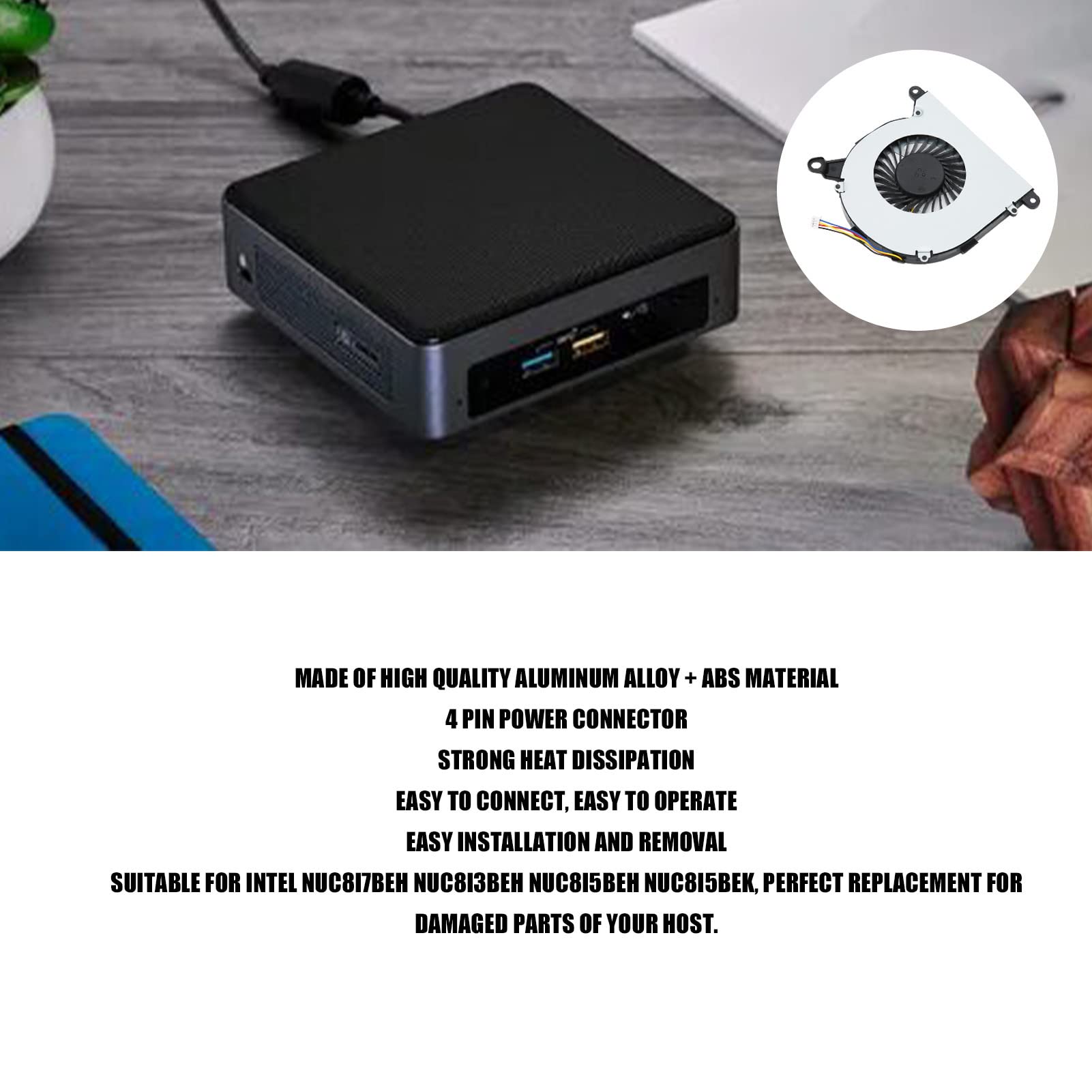 Replacement New Cpu Cooling Fan For Intel Nuc8I7Beh Nuc8I3Beh Nuc8I5Beh Nuc8I5Bek
