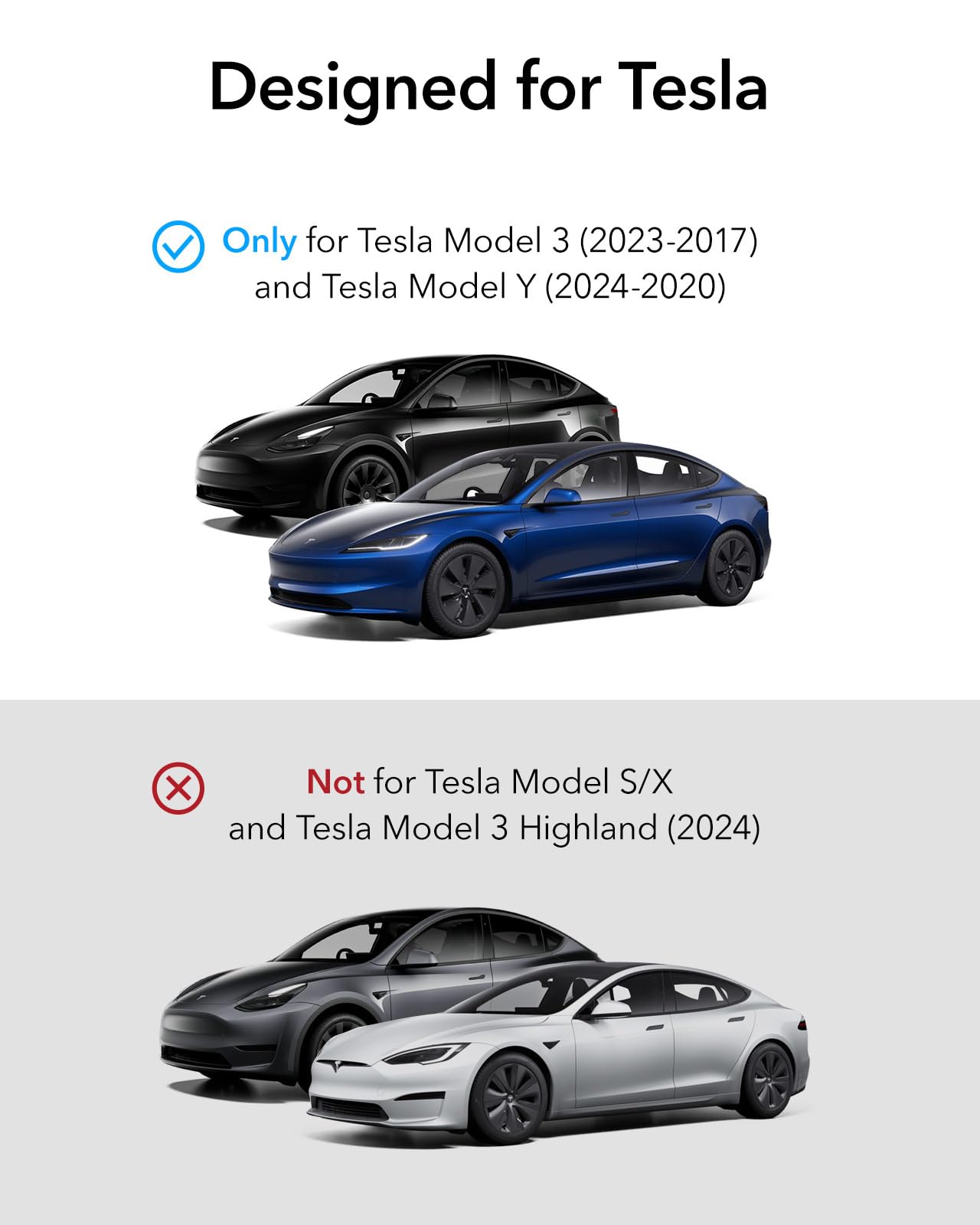 Esr Tempered Glass Screen Protector For Tesla Model Y (2024 2020), Tesla Model 3 (2023 2017), 15 Inch Screen Protector With Alignment Kit, No More Glare & Fingerprint, Tesla Model Y / 3 Accessories