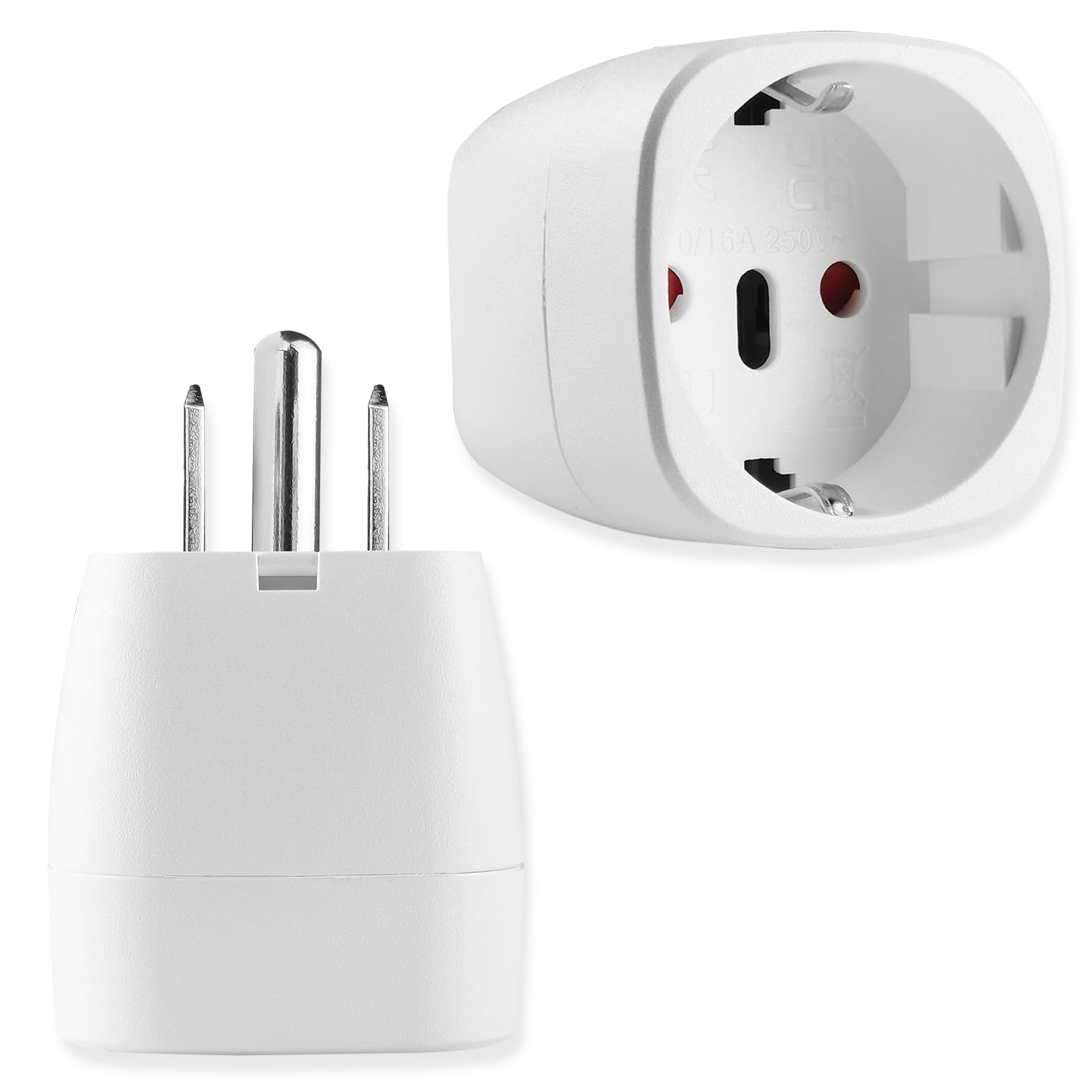 Europe To Us Plug Adapter,Xgjuce European To Us Plug Travel Adapter, Adapter Plug Converter Plug Adapter Europe To Usa 2 Pack