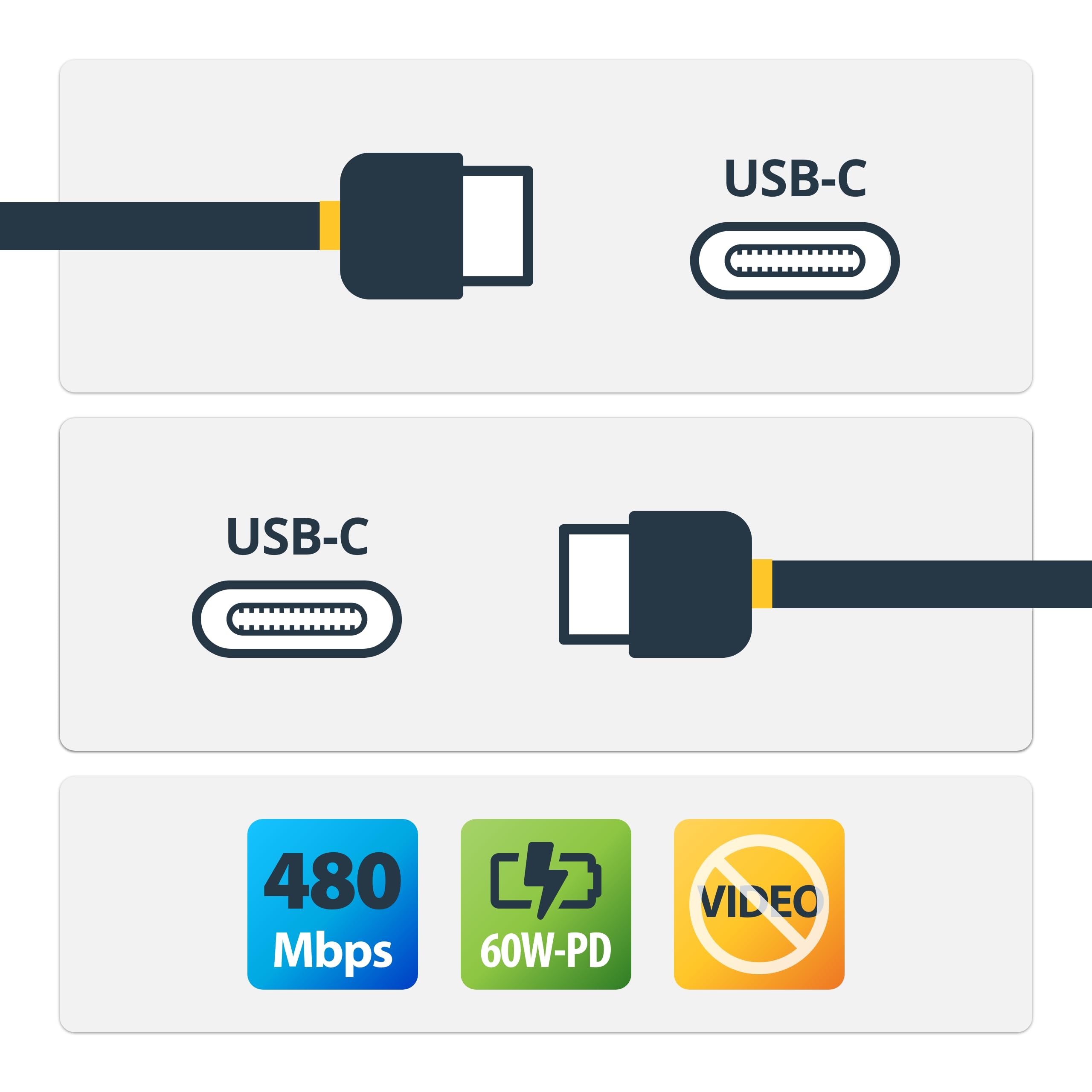 Startech.Com 2M 6 Ft Usb C Cable   M/M   Usb 2.0   Usb If Certified   Usb C Charging Cable   Usb 2.0 Type C Cable (Usb2Cc2M)