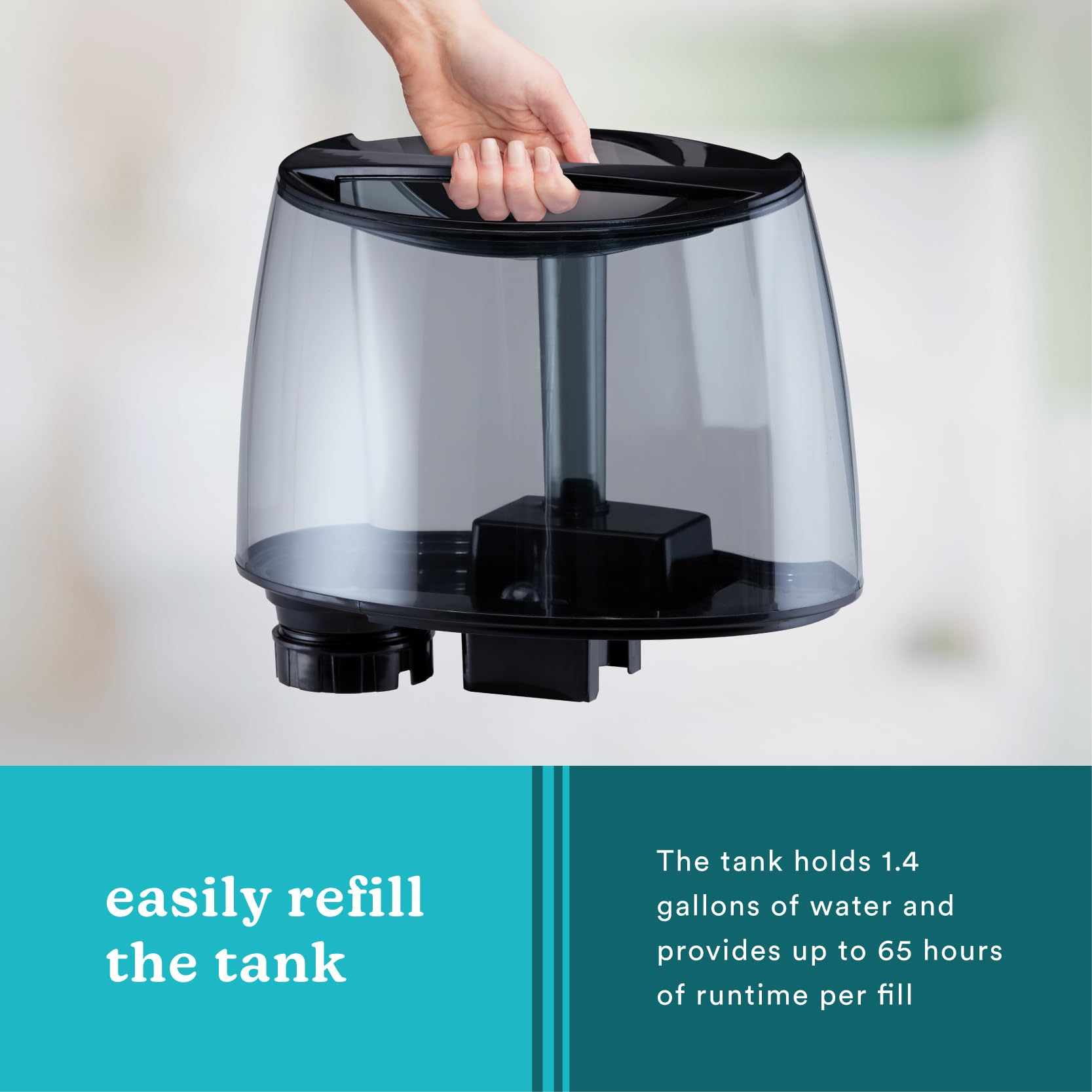 Homedics Totalcomfort Plus Humidifier   Large Air Humidifiers For Bedroom, Plants   Top Fill 5.3L Water Tank With Cool And Warm