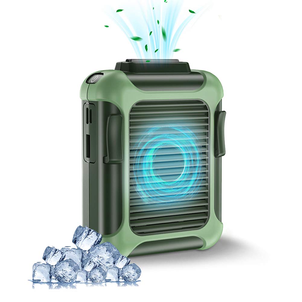 Normia Rita Personal Belt Fan Clip On Waist Portable Cooling Fan & Usb Necklace Fan For Travel Outdoor Working Jobsite, 7000Rmp