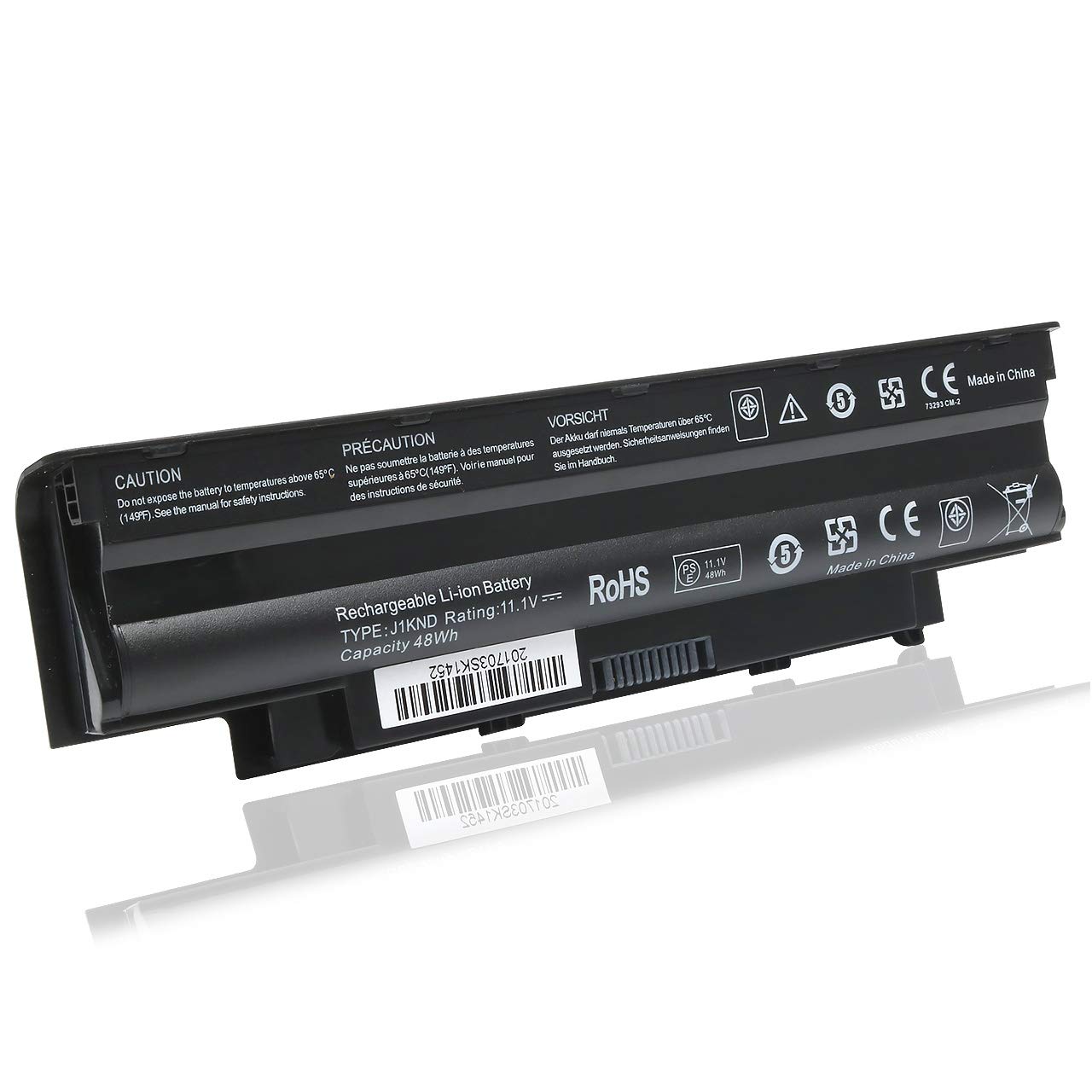 Replacement J1Knd Laptop Battery 11.1V 48Wh For Dell Inspiron N7010 N7110 N5010 N5110 N5030 N5040 N5050 3520 N4010 N4110 N4050 M