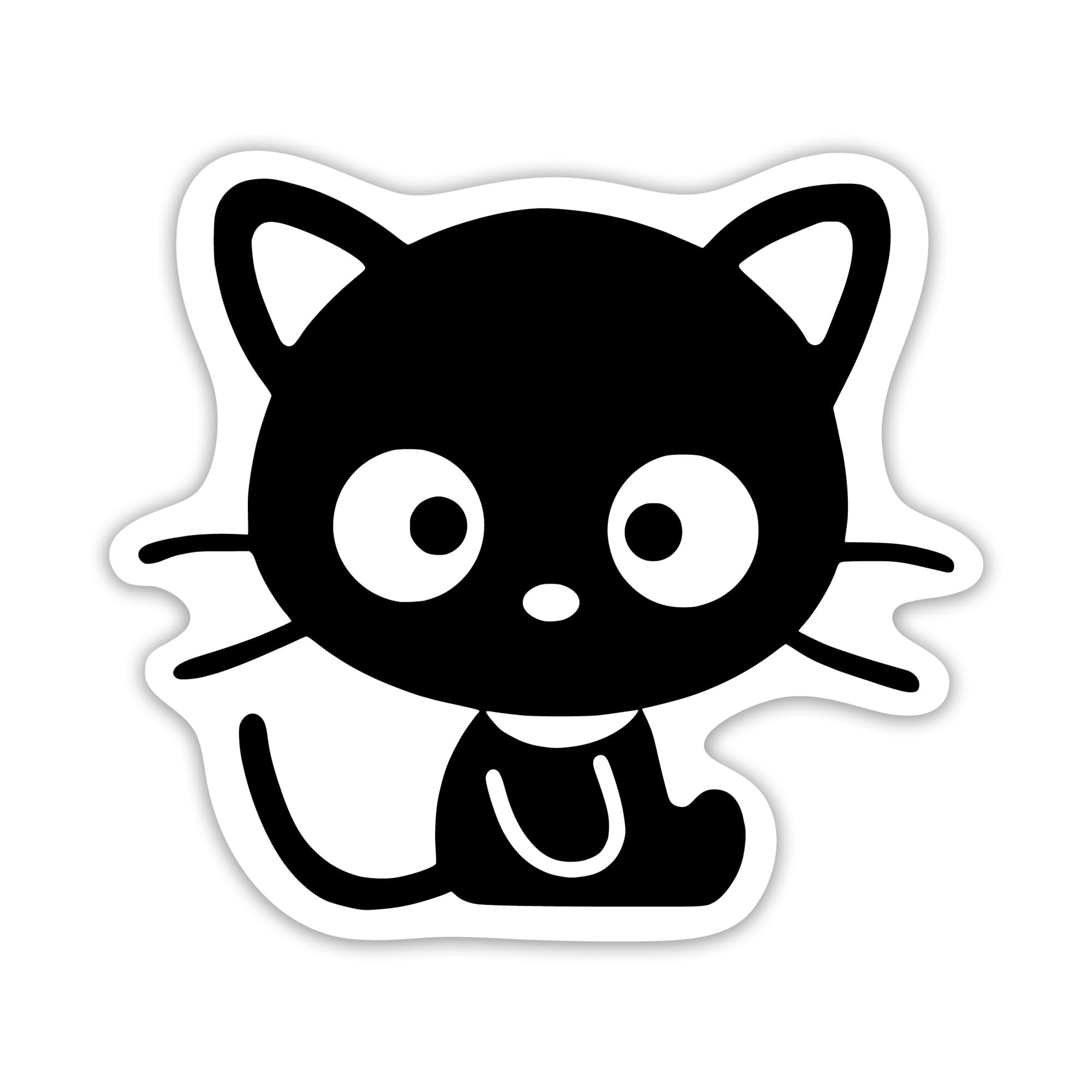 Cute Kitty Cat Vinyl Decal Sticker | Cars Trucks Vans Walls Laptops Cups | Black On White Background | 5.5 Inches | Kcd1315