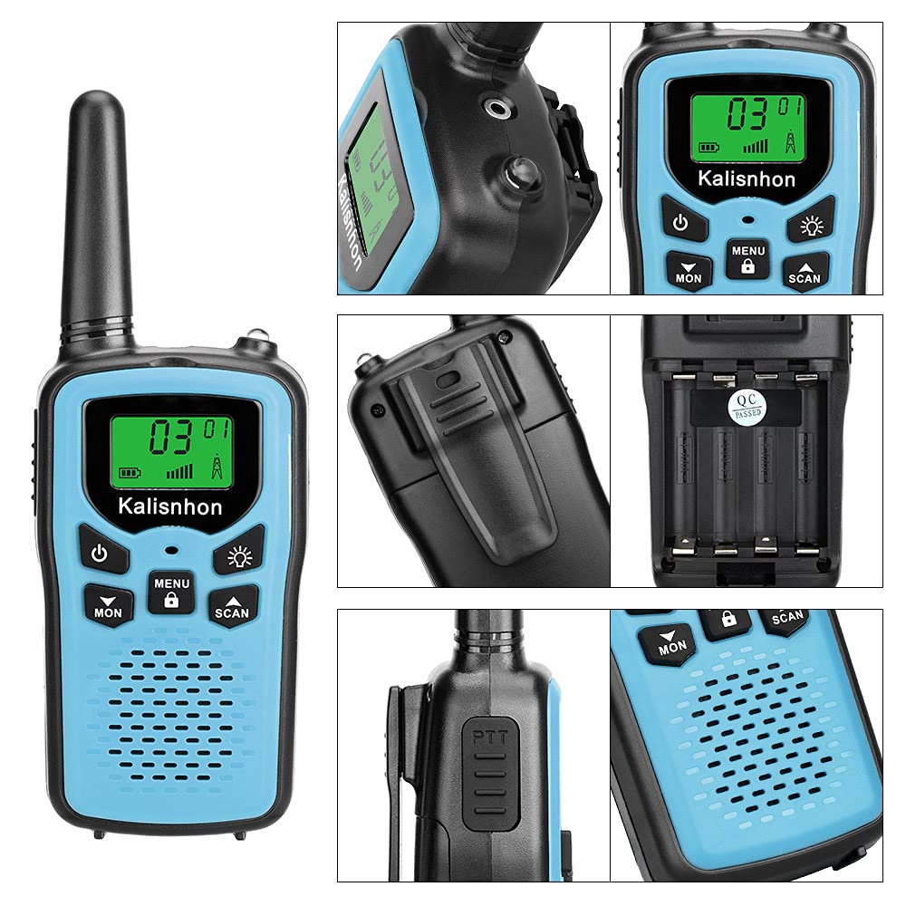 Walkie Talkies For Adults,Kalisnhon Walkie Talkies With 22 Frs Channels,Walkie Talkie Long Range With Flashlight Vox Lcd Display