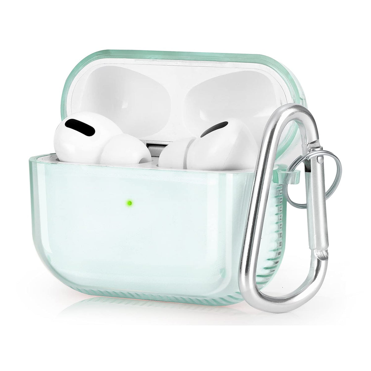 Koreda Protective Cover Compatible With Airpods Pro Case, Soft Clear Full Protective Case Shockproof Cover With Keychain Set For