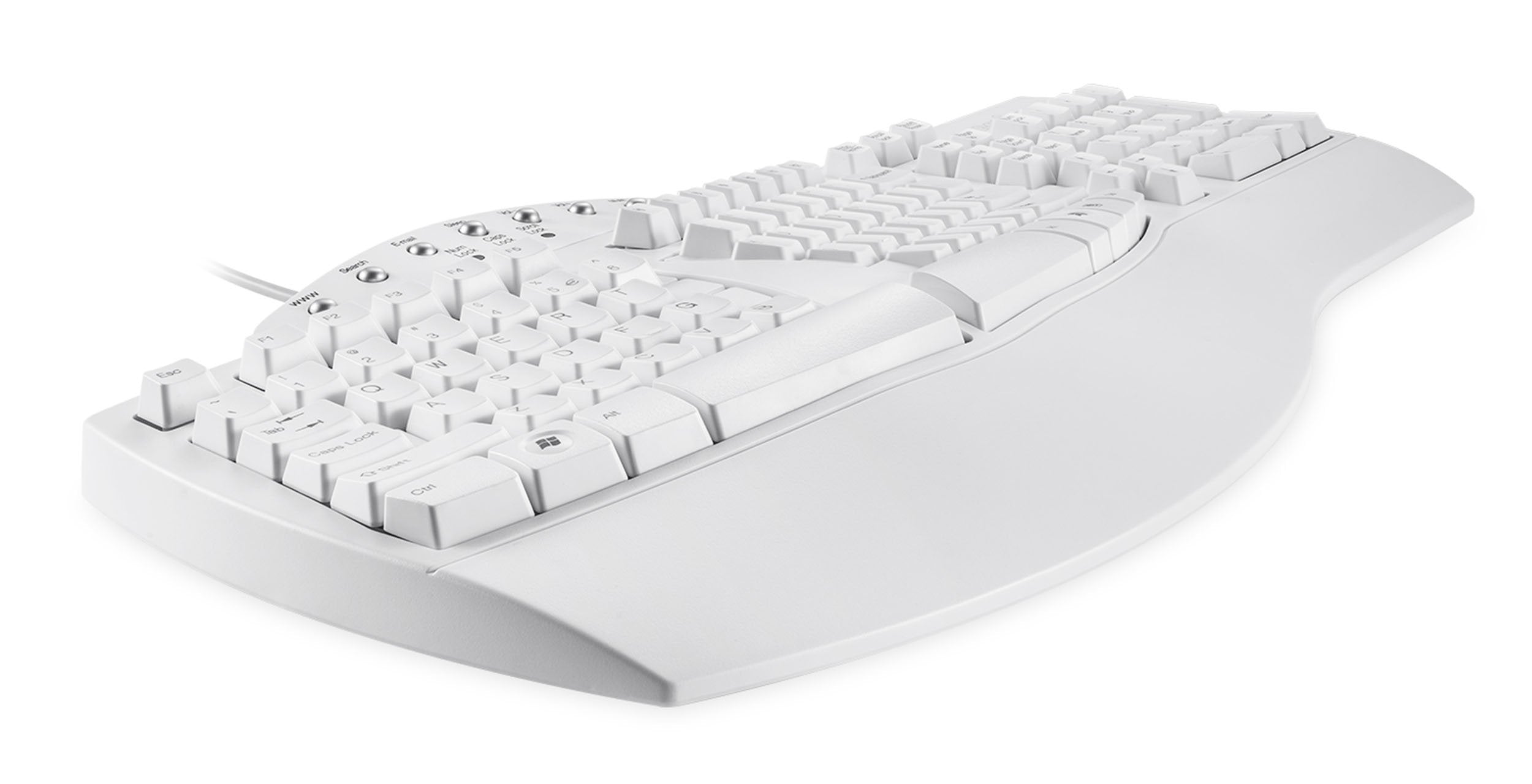 Perixx Periboard 512W Periboard 512 Ergonomic Split Keyboard   Natural Ergonomic Design   White   Bulky Size 19.09'X9.29'X1.73', Us English Layout