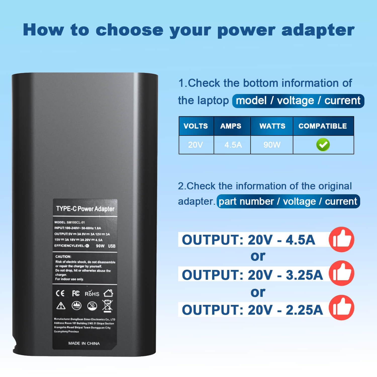 90W Usb C Charger For Dell Latitude/Precision/Xps/Chromebook Laptop, Dell 90W Laptop Charger Usb C Replacement For Dell Latitude
