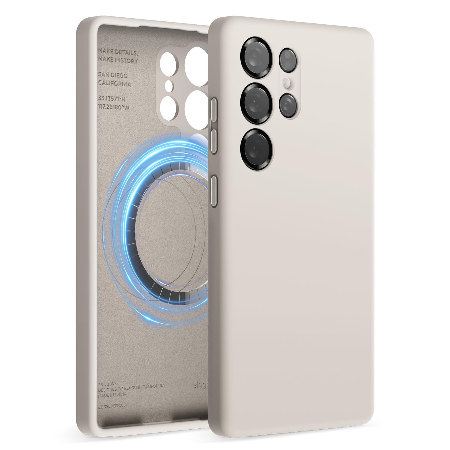 elago Compatible with Samsung Galaxy S25 Ultra Case, Magnetic Silicone Case, Compatible with MagSafe Accessories, Protective Cov