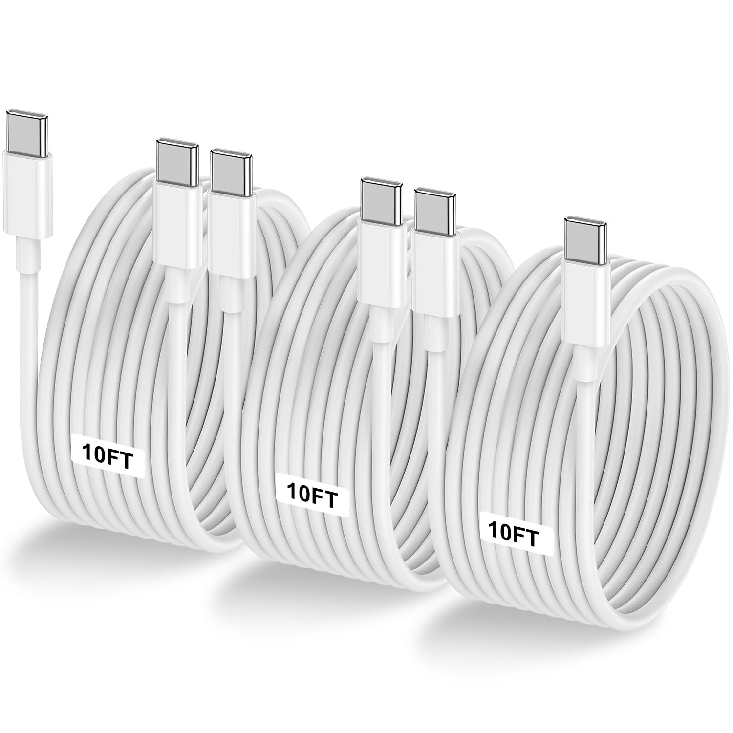 Lofpye 3 Pack 10Ft 60W Usb C To Usb C Cable, Type C To Type C Cable,Fast Charging Cable For Iphone 15/15Plus/15 Pro/15Pro Max,Fo