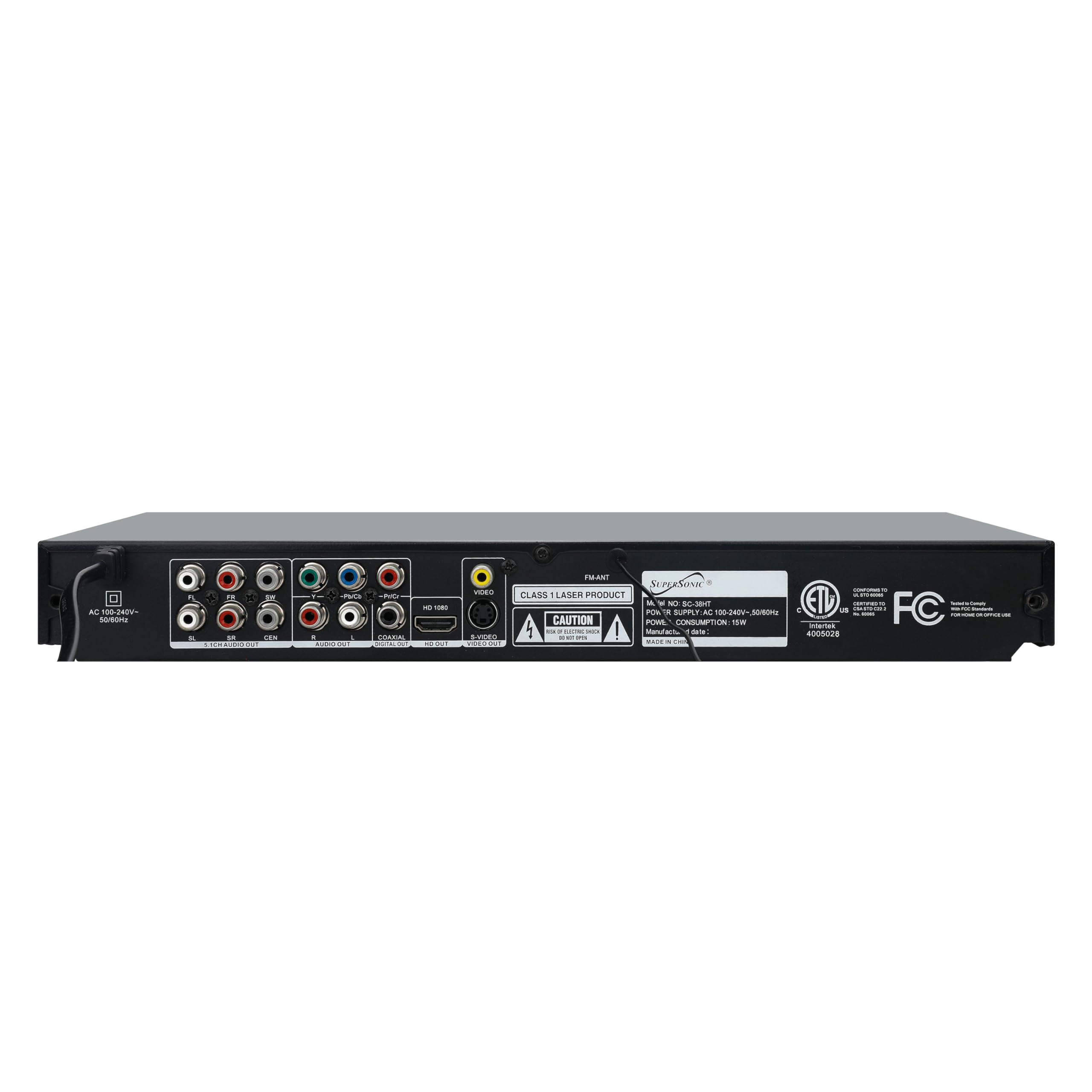 Supersonic 5.1 Channel Dvd Home Theater System With Usb Input & Karaoke Function, Home Theater Systems   Black (Sc 38Ht)