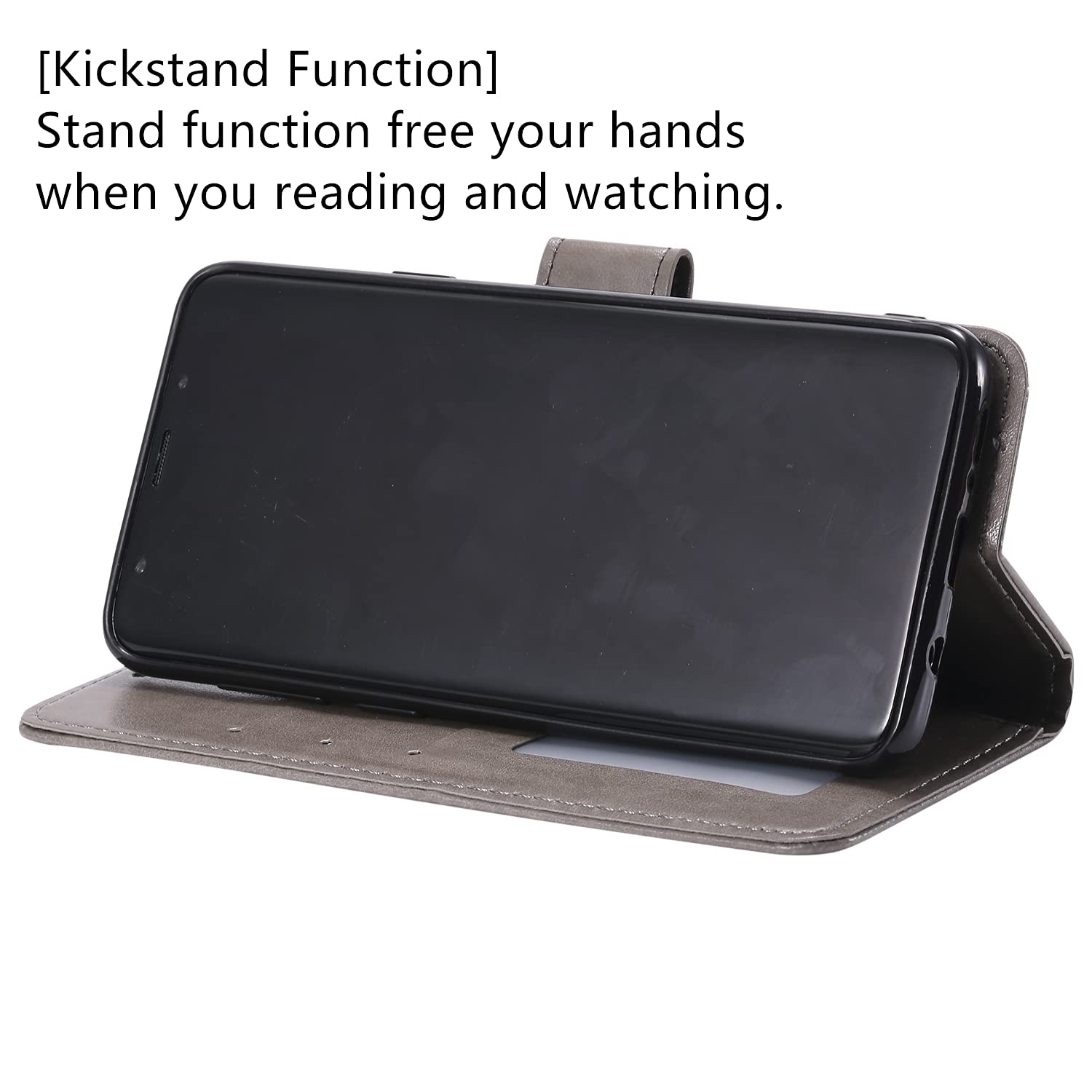 Eyzutak Mandala Phone Cover For Samsung Galaxy S9 Plus, Ultra Slim Flip Case With Card Slot Magnetic Closure Embossing Premium P