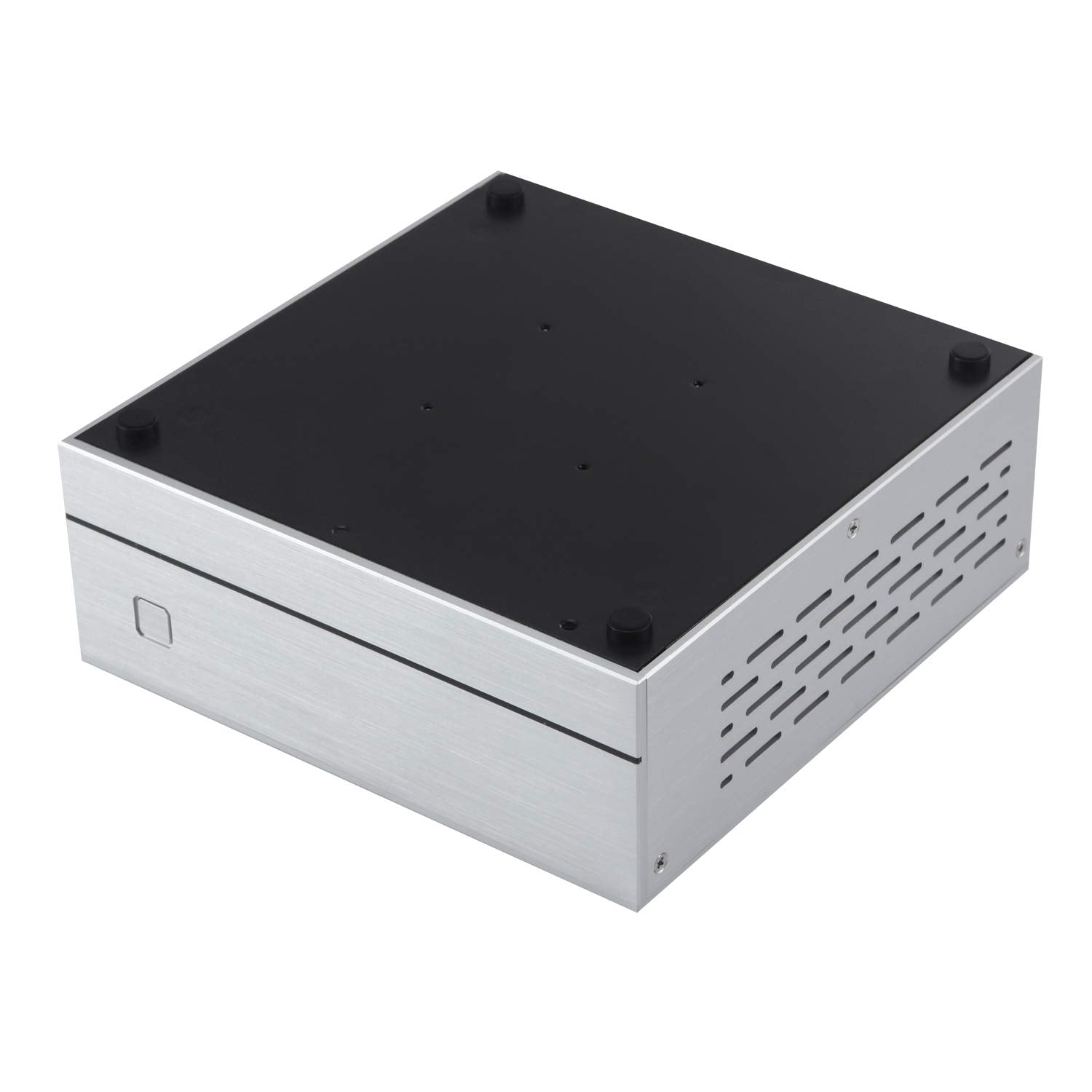 Goodisory A01 Aluminum Mini Itx Htpc Desktop Computer Chassis (Sliver Tempered Glass)