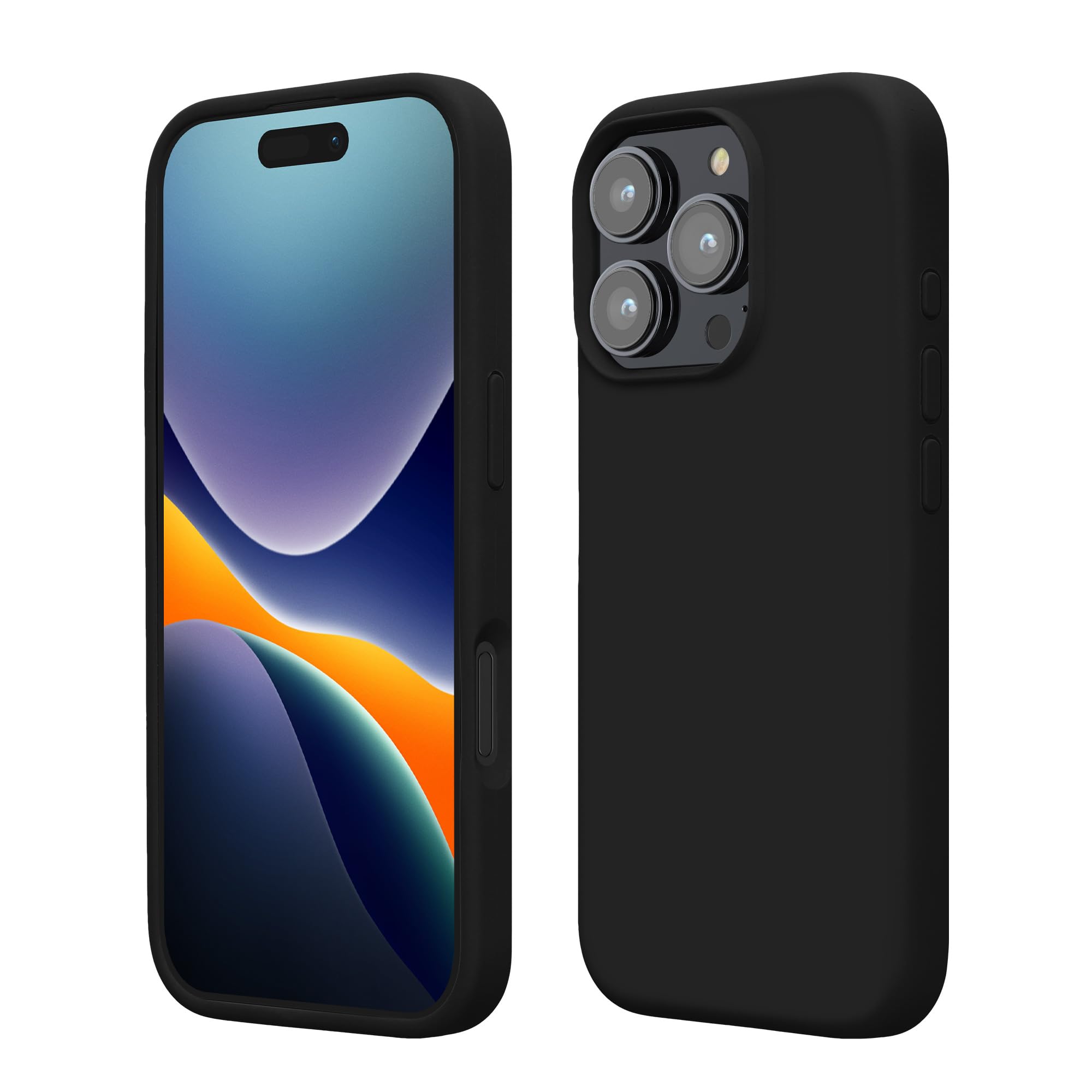 kwmobile Case Compatible with Apple iPhone 16 Pro Max Case - TPU Silicone Phone Cover with Soft Finish - Black