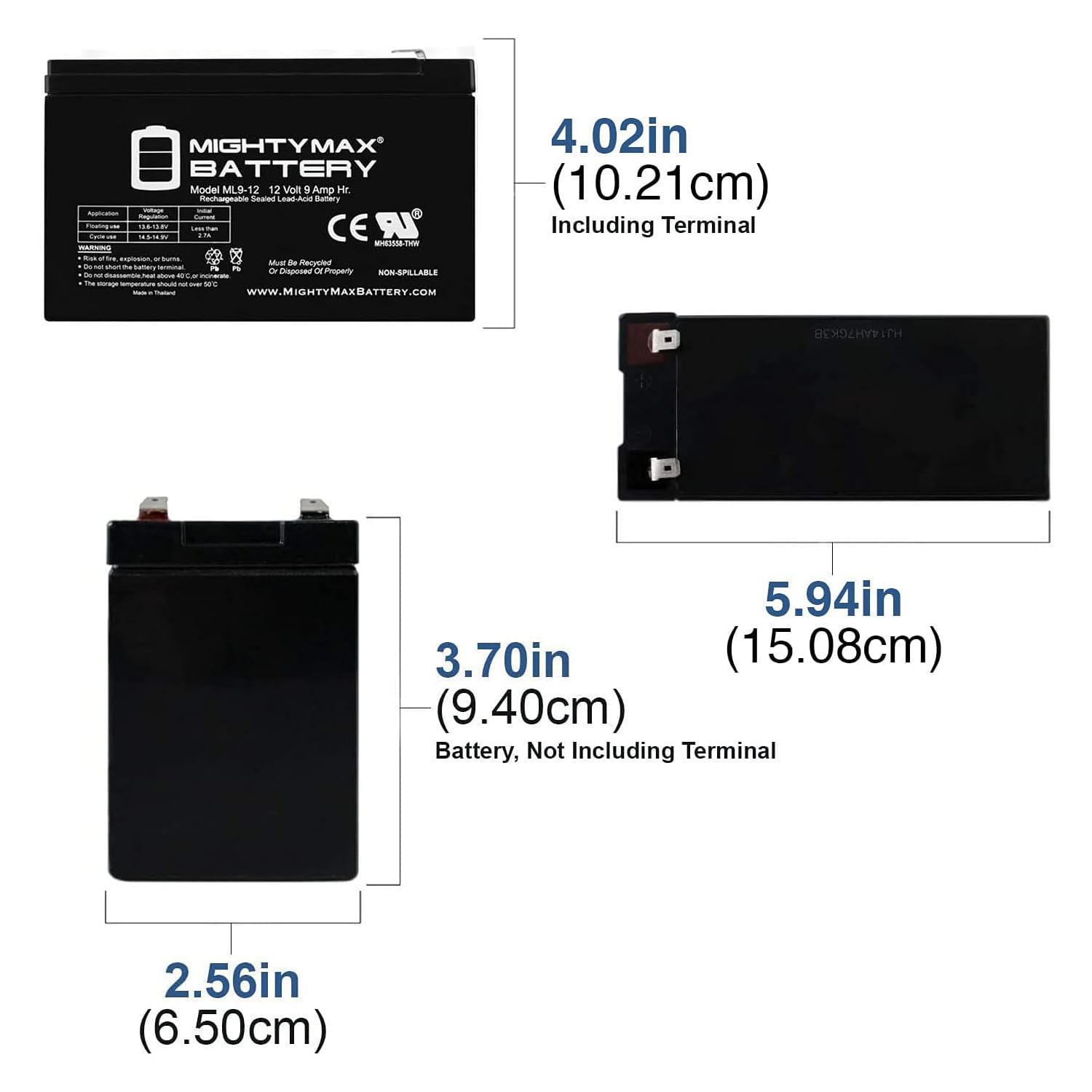 Mighty Max Battery 12V 9Ah Sla Replacement Battery For Cyberpower Lcd 1500Va - 4 Pack