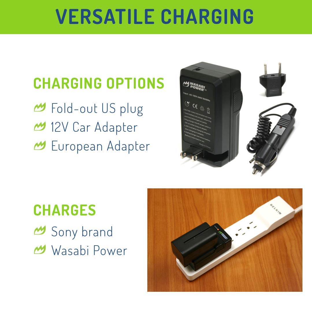 Wasabi Power Battery For Sony Np-F730, Np-F750, Np-F760, Np-F770 (4900Mah) And Sony Dcr-Vx2100, Dsr-Pd150, Dsr-Pd170, Fdr-Ax1, H