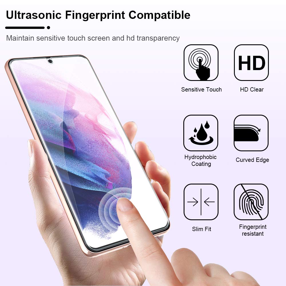 Hatoshi 2 Pack Flexible Tpu Film Screen Protector + 2 Pack Camera Lens Protector For Samsung Galaxy S21 5G 6.2 Inch [Not For S21