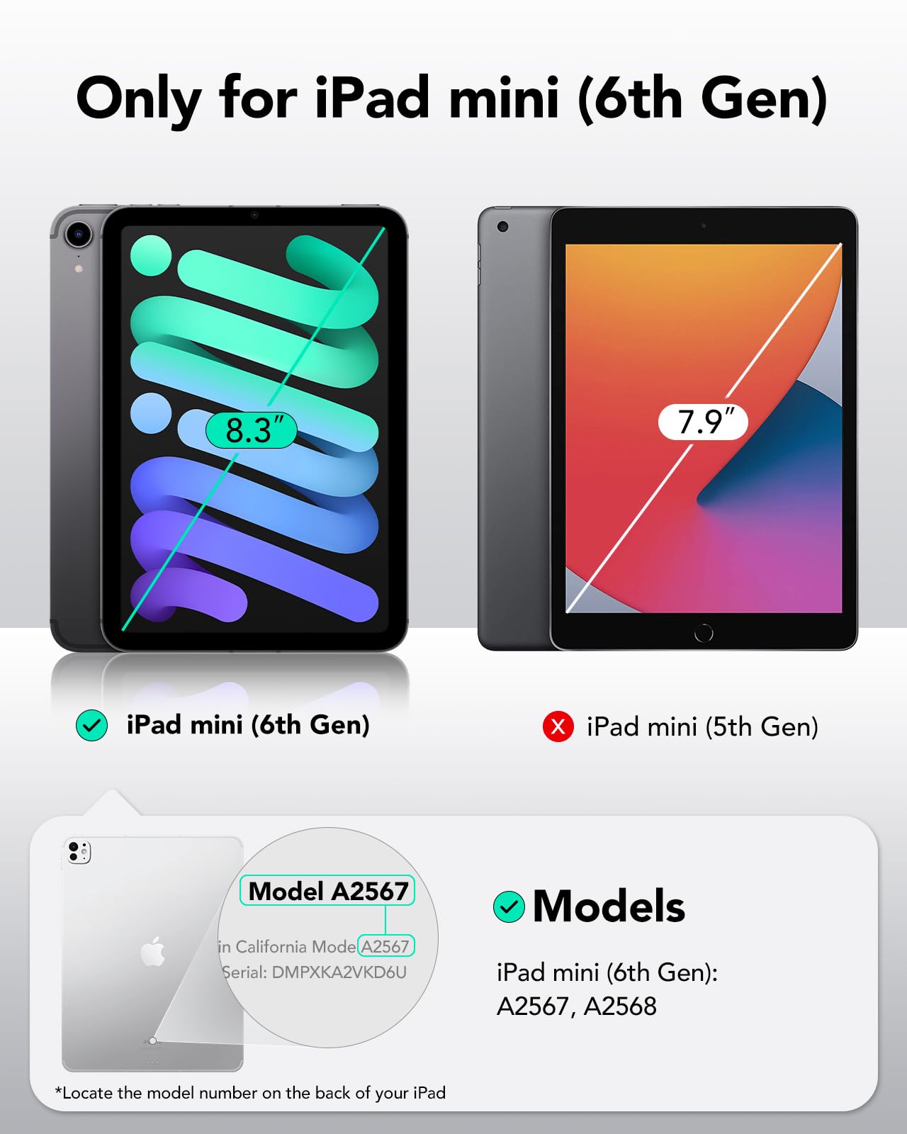 Esr For Ipad Mini 7 A17 Pro Case, Ipad Mini 7Th/6Th Generation Case With Stand(2024/2021), 3 Stand Modes, Slim And Light, Drop Safe, Supports Pencil Pro & Pencil (Usb C), Purple Clear