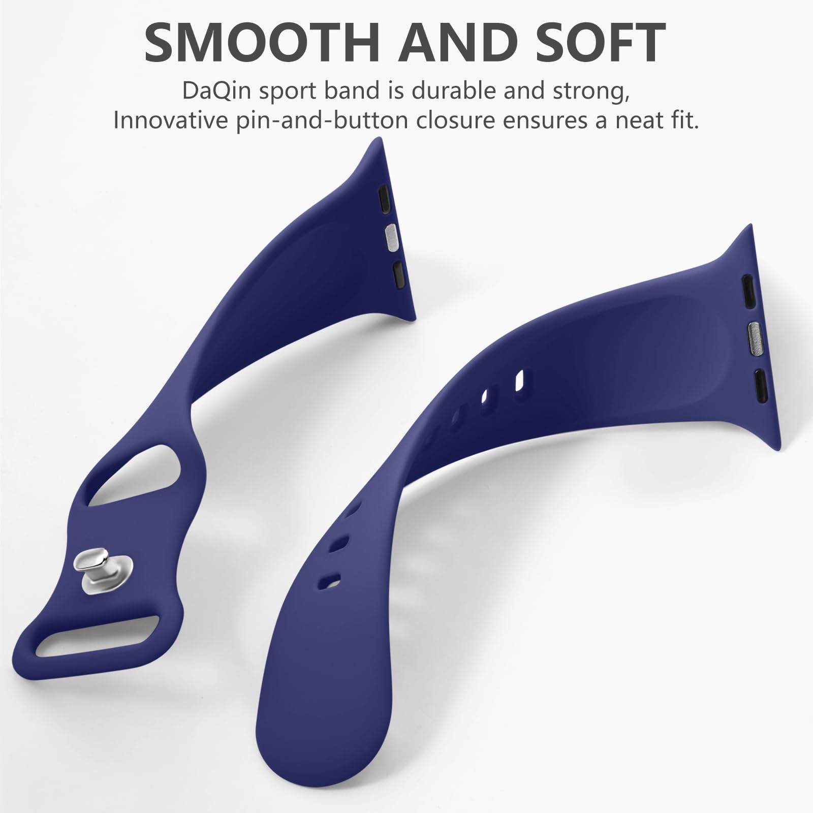 Daqin Sport Band Compatible With Apple Watch Band 40Mm 41Mm 42Mm 38Mm For Women Men, Soft Silicone Waterproof Replacement Strap