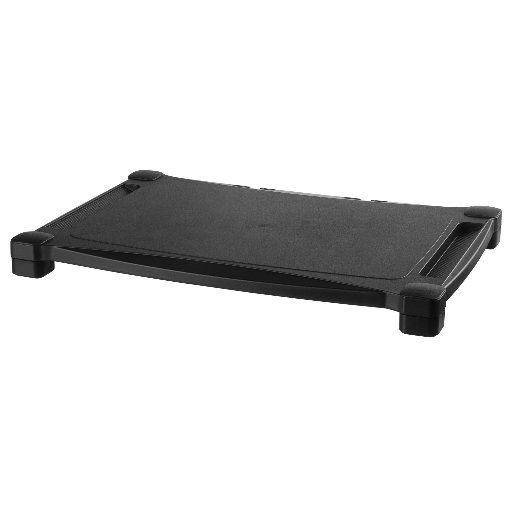 Kantek Extra Wide Single Level Height Adjustable Monitor/Laptop Stand, 20 Inch Wide x 13.25 Inch Deep x 3 to 6.5 Inch High, Black (MS500)