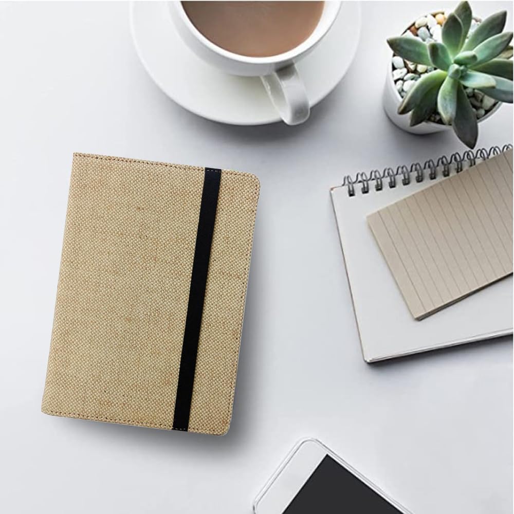 Enjoy Unique Natural Linen Case Cover For 6' Ebook Reader Universal Hemp Case Cover For Sony/Kobo/Tolino/Pocketbook 6Inch Ebook Reader (Sahara Brown)